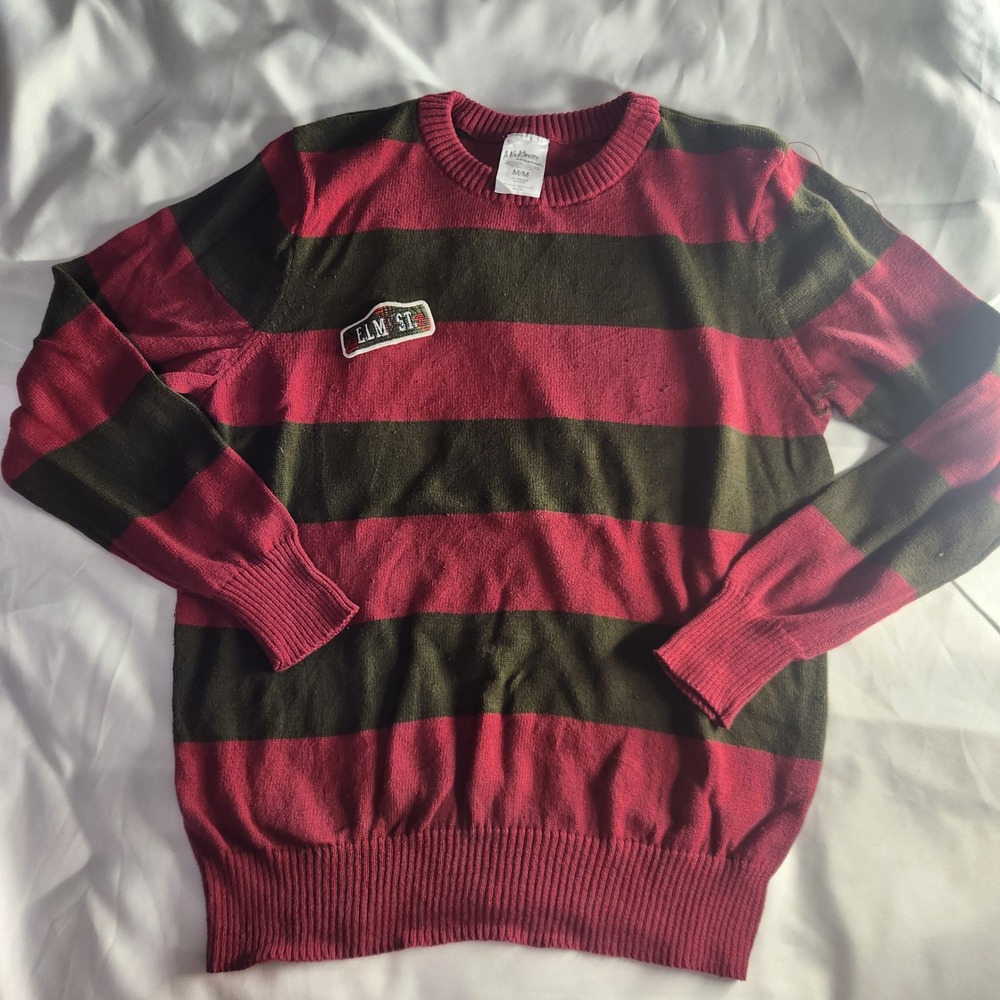 Nightmare on Elm Street Sweater Patch Red Green Halloween Costume Freddy Krueger
